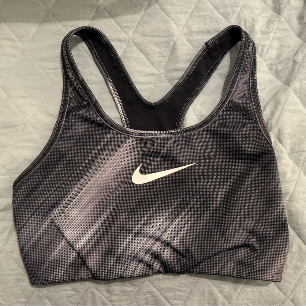 NIKE sports bra grey pattern EUC size SMALL